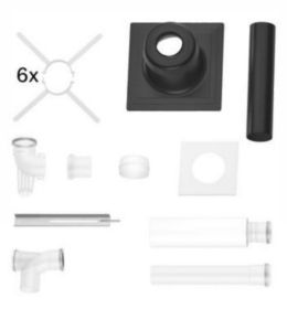 Sada vedení komínem Ø 80 mm B53 - sání vzduchu z kotelny