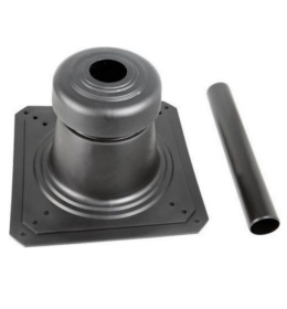Kryt komínu pro DN60 plast.černý